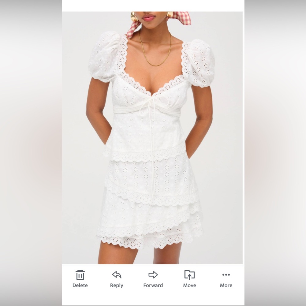 For Love & Lemons white dress XS